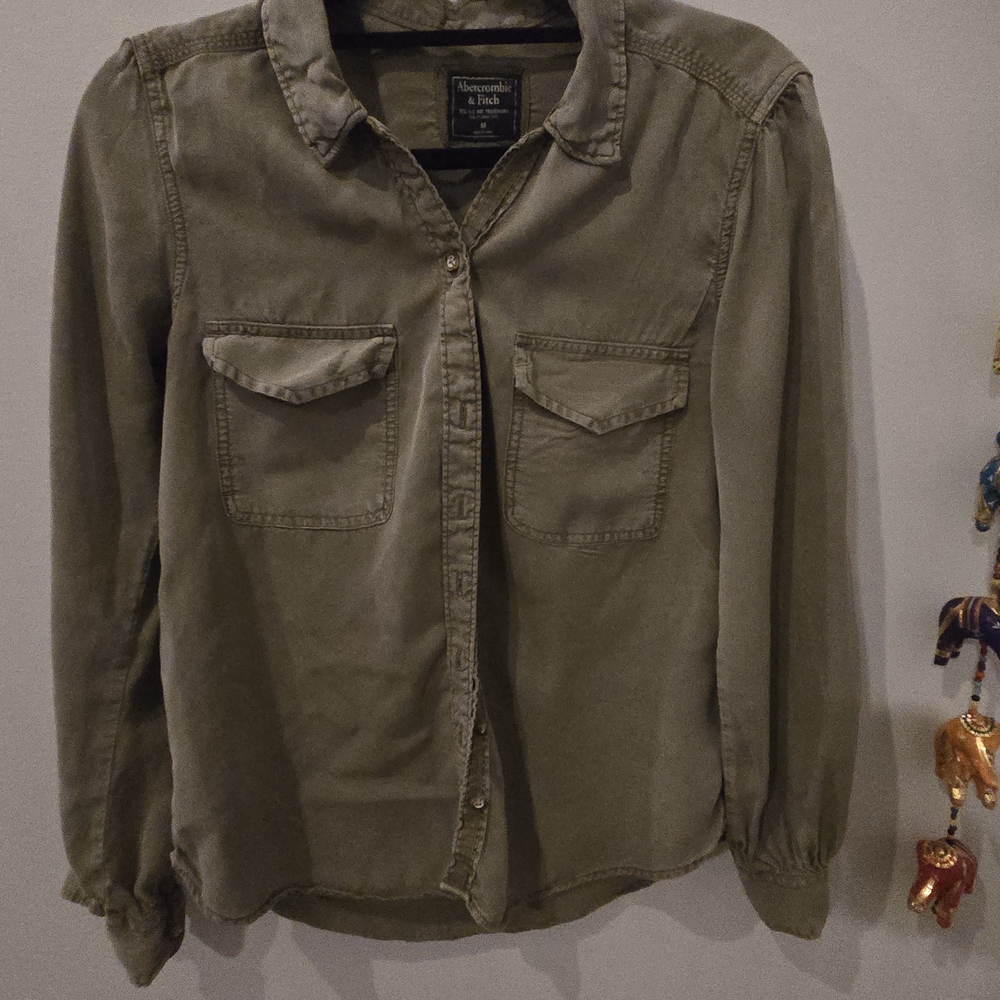 Abercrombie & Fitch Olive Button Down Shirt